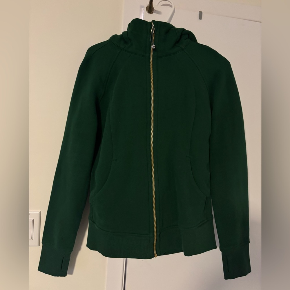 Lululemon Everglade Green/Gold Scuba Hoodie - Picture 3 of 5